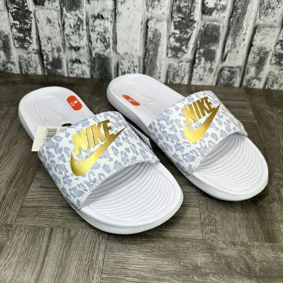 Nike Victori One Women size 10 Blue Print Comfort Slide - Picture 7 of 9